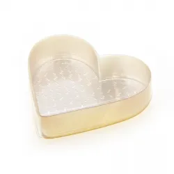 Gold Heart Box with Clear Lid